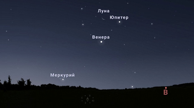 Меркурий покажется ивановцам на рассвете